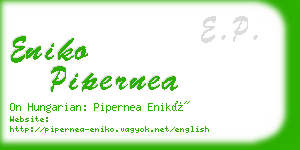 eniko pipernea business card